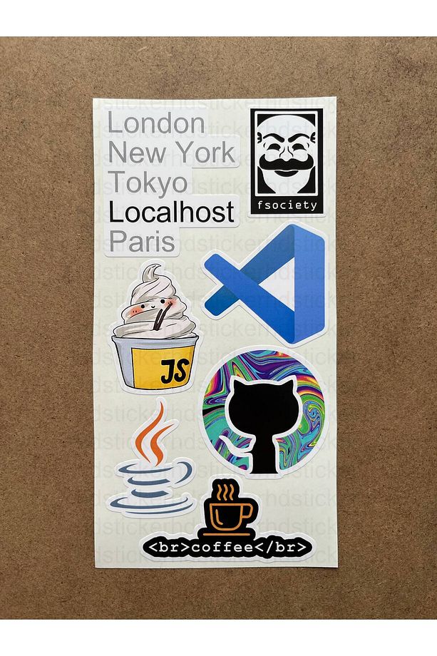 46 Adet Yazılım & Yazılımcı Software Developer Laptop Notebook Tablet Etiket Sticker Set P54 - 7