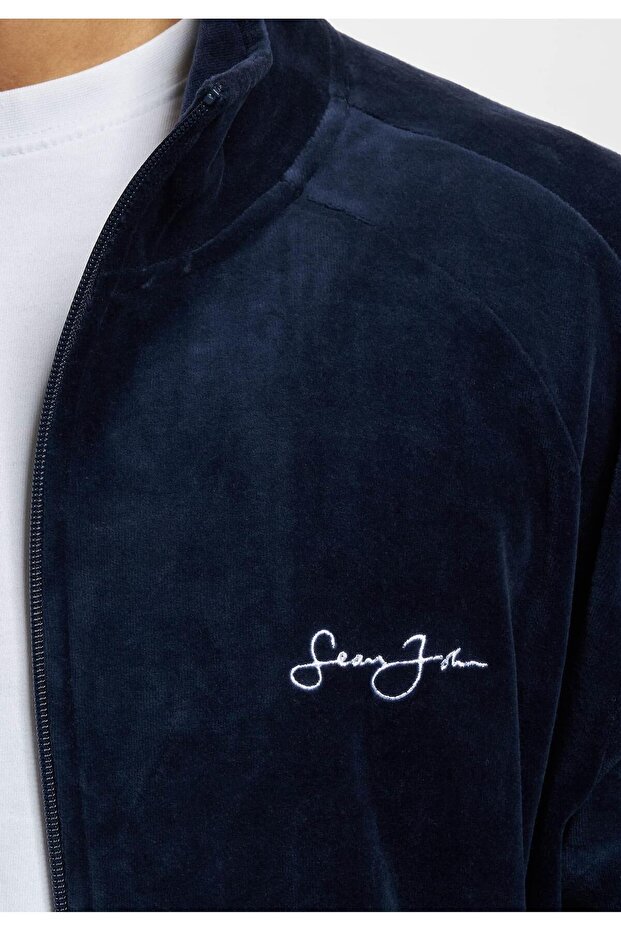 Herren JM-JK011-092-007 SJ Script Logo Essential Velours Trackjacket - 6