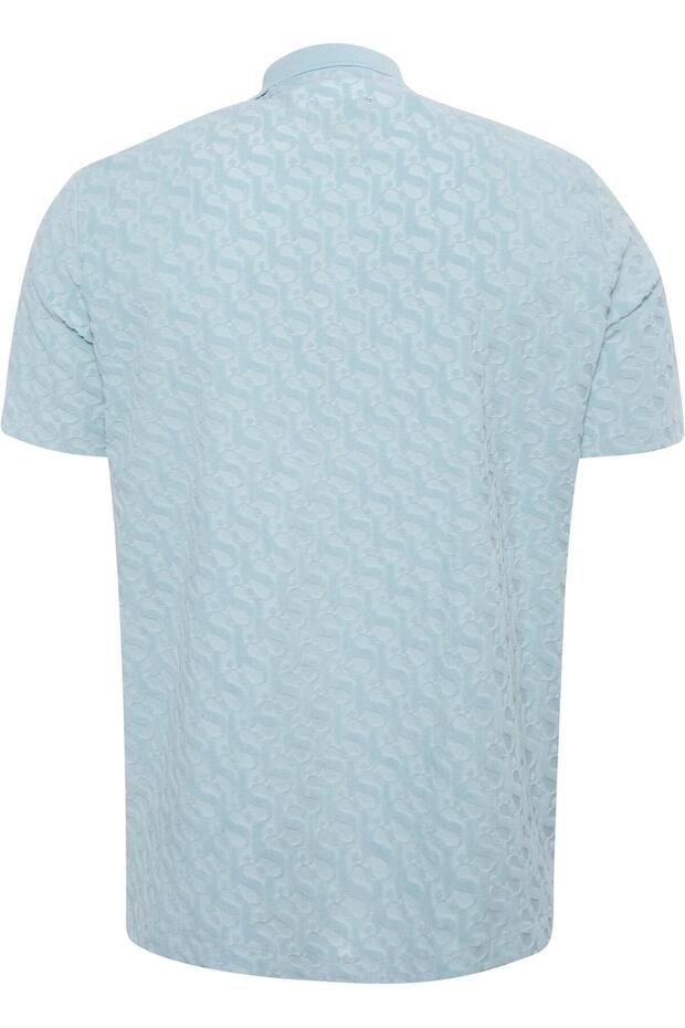 Herren JM232-006-02 SJ Monogram Logo Devorée Velours Poloshirt - 2