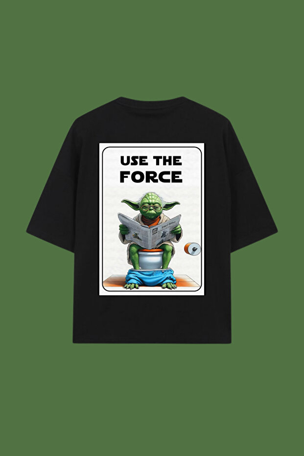 Yoda Use the Force Printed Oversize T-Shirt