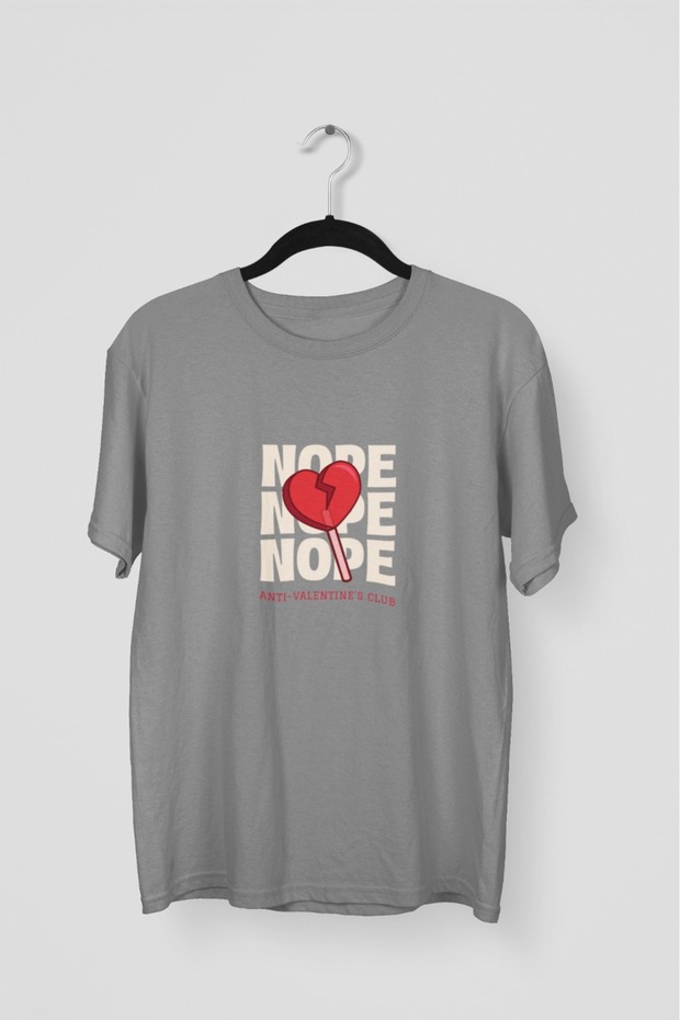 Men/Women -Nope - Transfer Printed Round Neck Short Sleeve Tee