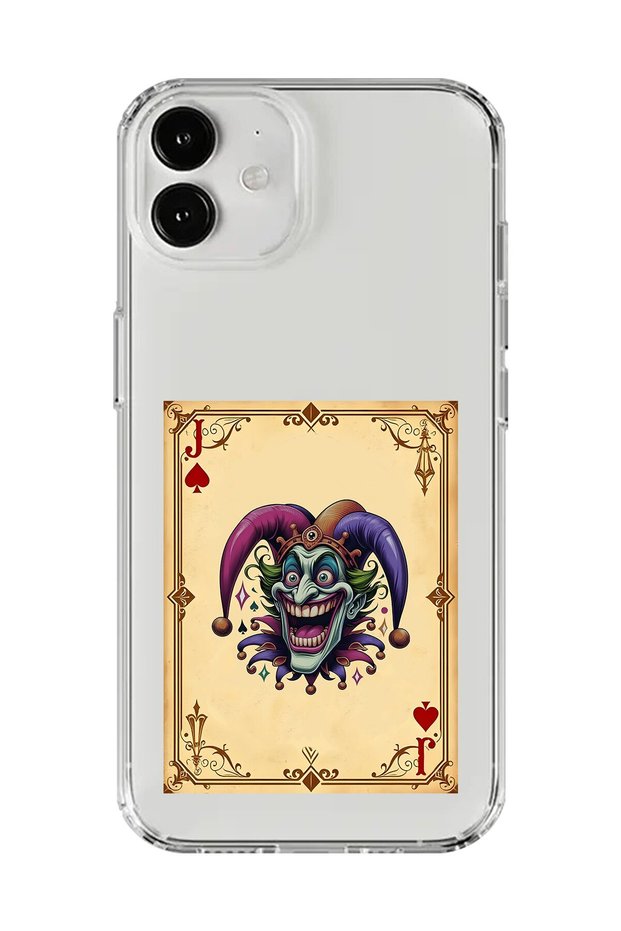 iPhone 12 Mini Compatible Transparent Case Cards Joker 2 Designs