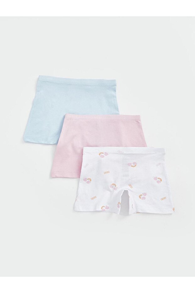Baskılı Kız Çocuk Boxer 3'lü - 1