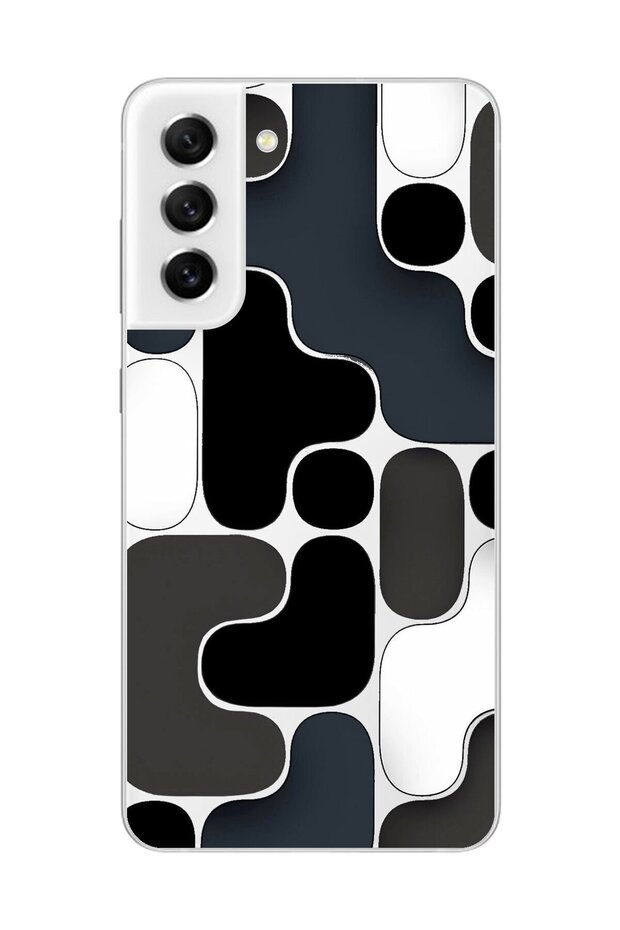 حافظة شفافة متوافقة مع هاتف Galaxy S21 FE مع تصميم ورق جدران شفاف 1