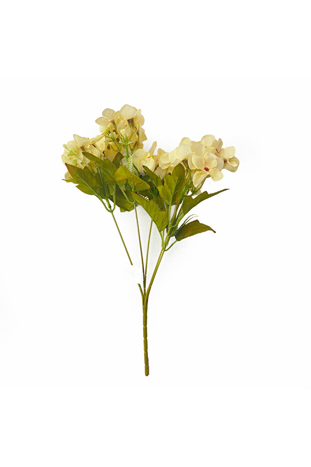 Natural Looking Bunch Hydrangea Artificial Flower 5 Branches 30cm Length - 1