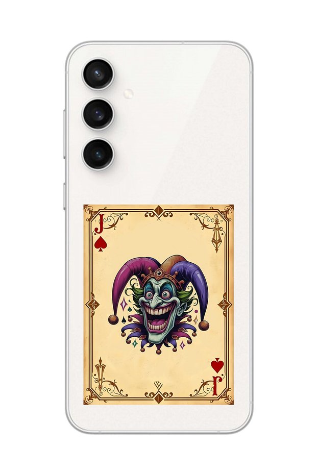 Galaxy S23 Fe Compatible Transparent Case Cards Joker 2 Designs