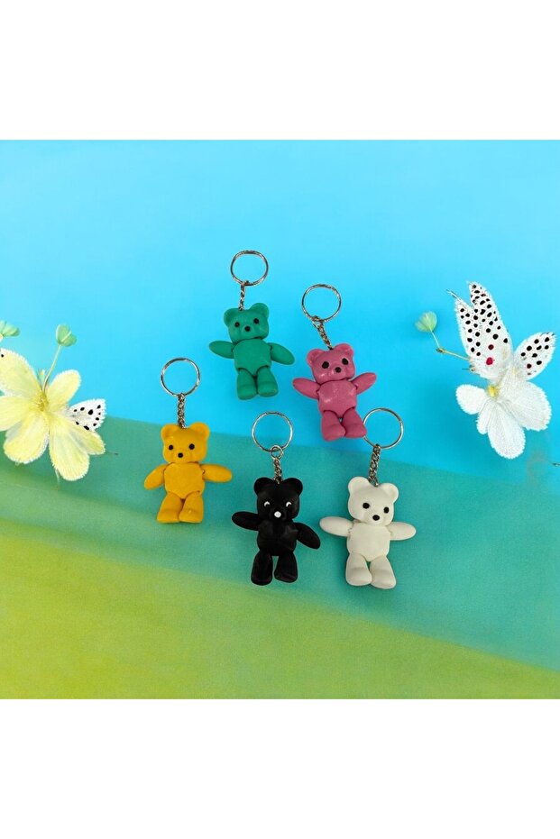 🧸   سلسلة مفاتيح الدب لطيف 🔑 - 5