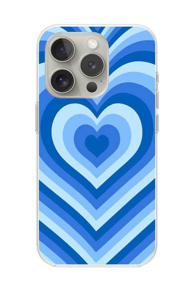 حافظة شفافة متوافقة مع هاتف iPhone 15 Pro Max بتصميم Heart 4
