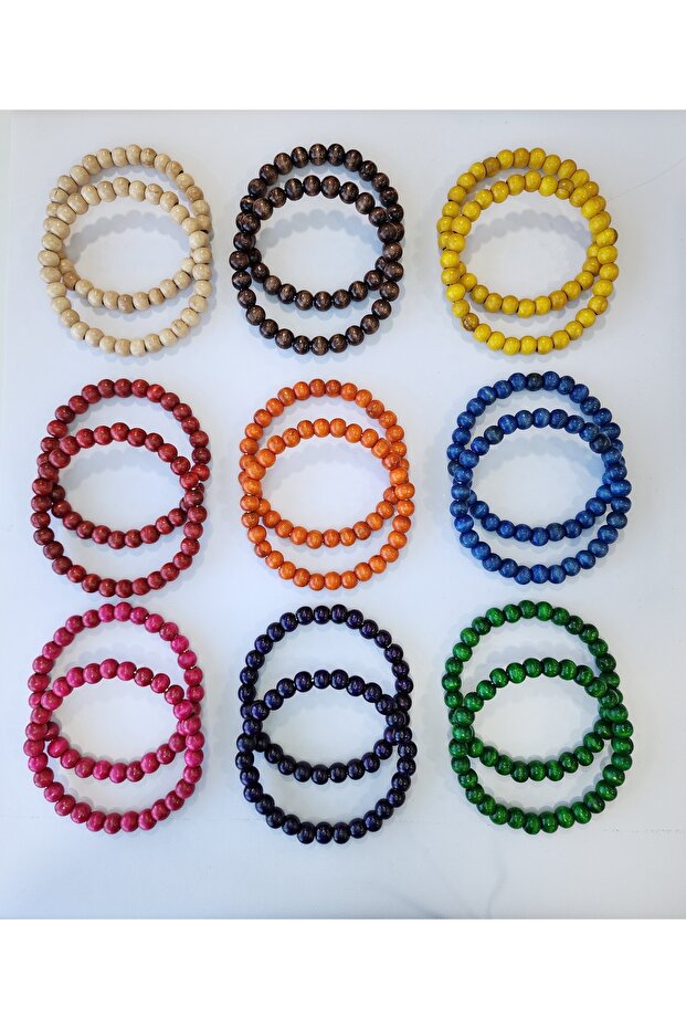 Ahşap boncuklu çanta sapı - 2