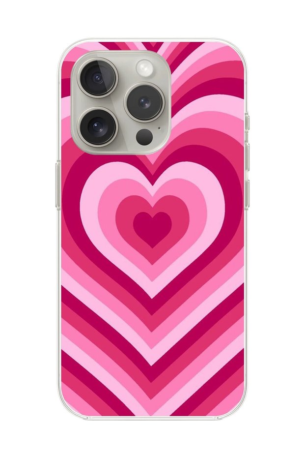 حافظة شفافة متوافقة مع هاتف iPhone 16 Pro Max بتصميم Heart 1