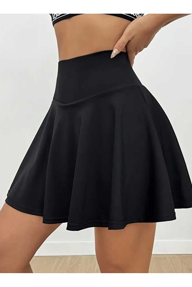 High Waist Mini Flared Skirt - 2