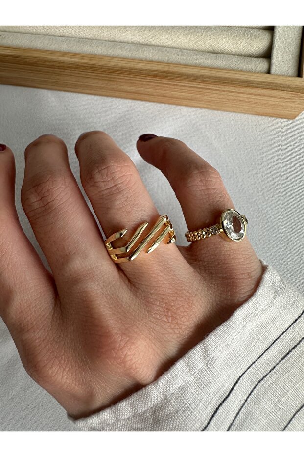 Gold 2'li Devin Yüzük Seti - 1