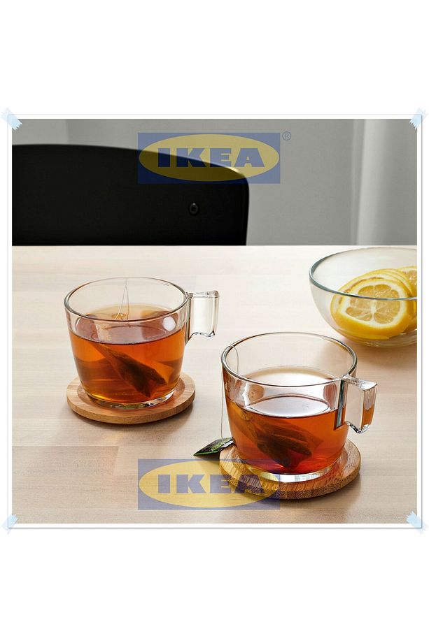 Försegla Bambu Bardak Altlığı, Çap: 9 cm, 2'li Set - 2