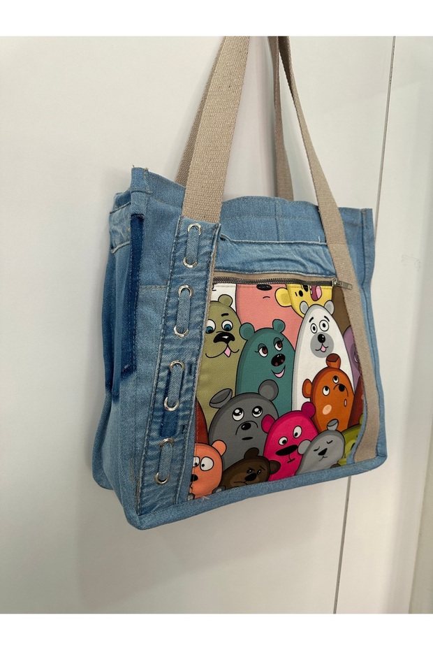 Kot denim çanta - 1