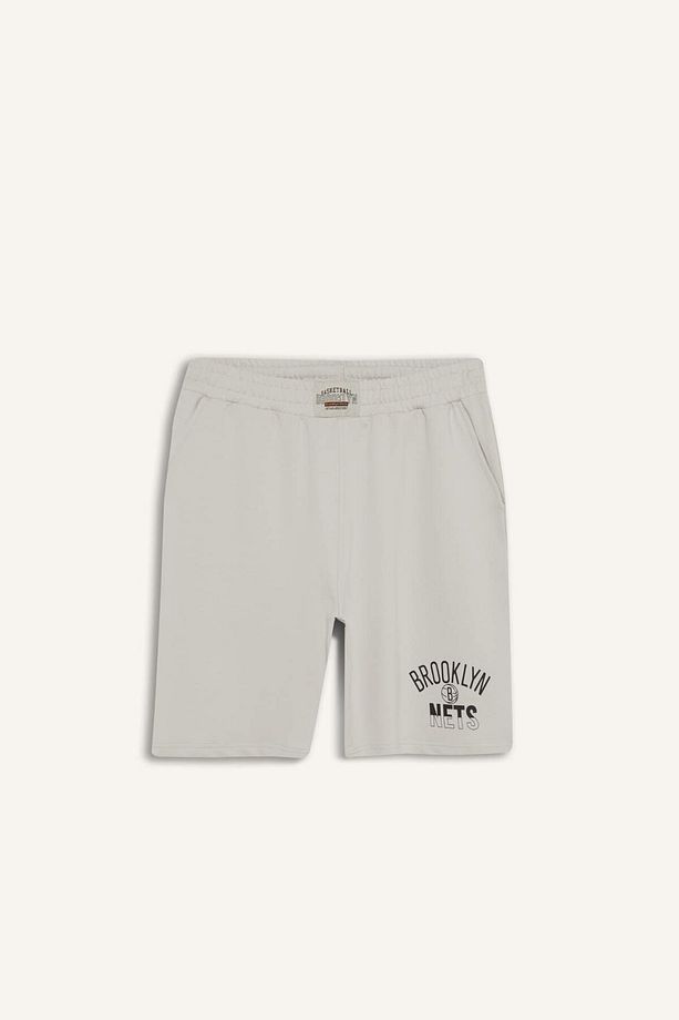 DeFactoFit NBA Brooklyn Nets Standart Fit Kısa Paça Şort E3008AX25SM - 1