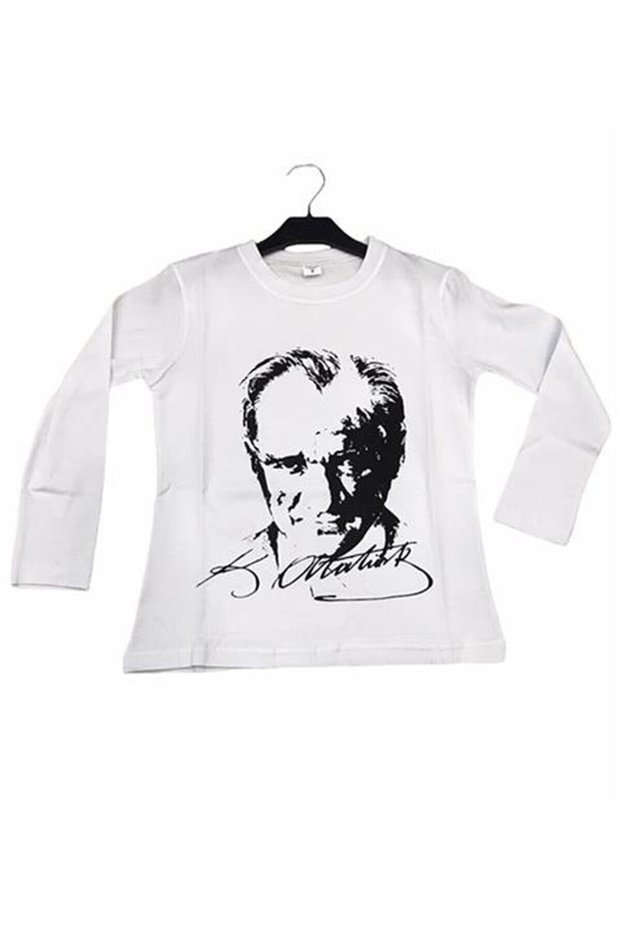 Ataturk Printed Long Sleeve Children's T-Shirt