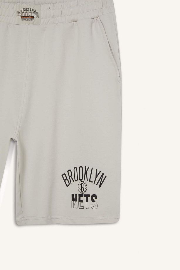 DeFactoFit NBA Brooklyn Nets Standart Fit Kısa Paça Şort E3008AX25SM - 2