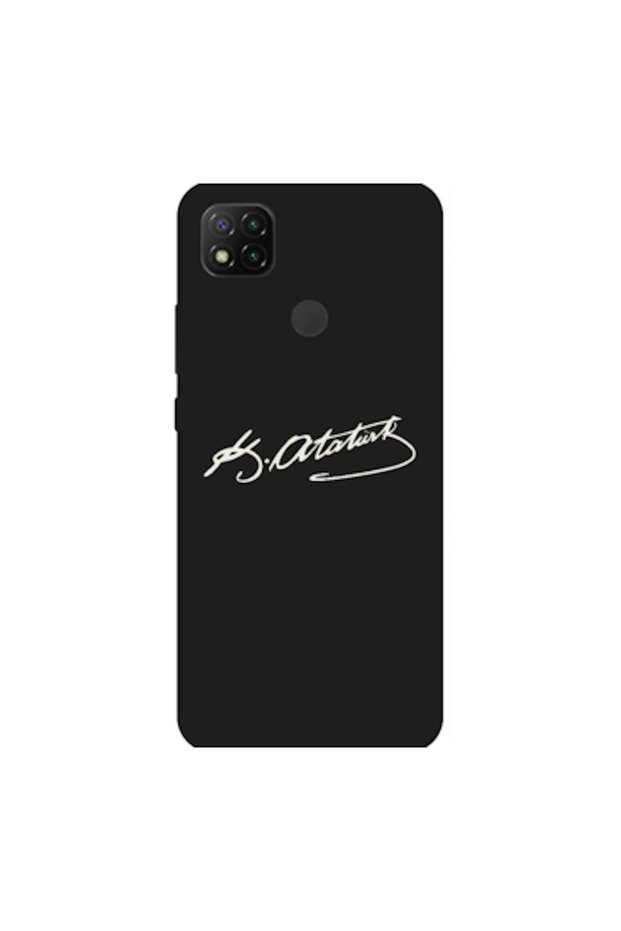 Xiaomi Redmi 10A Compatible Case Atatürk Signature Silicone Case (Printed)