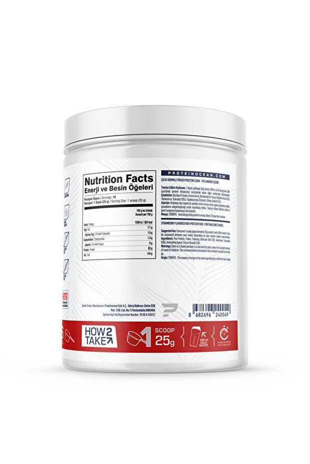 Pea Proteın Çilek - 400g - 16 Servis - 2
