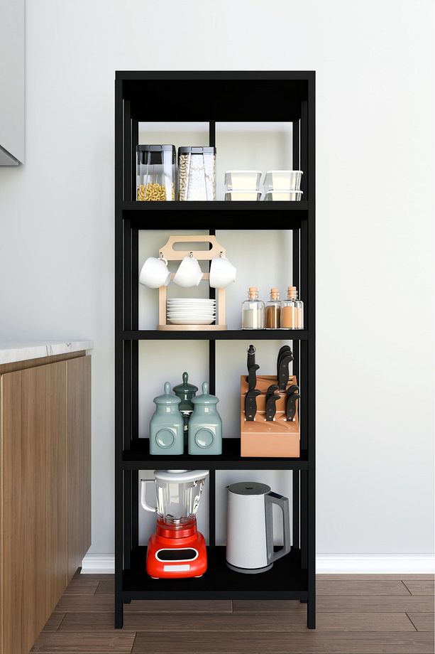 Code 5 Raflı Plastik Mutfak Düzenleyici Mutfak Organizer Mutfak Rafı Mutfak Dekorasyon - 3