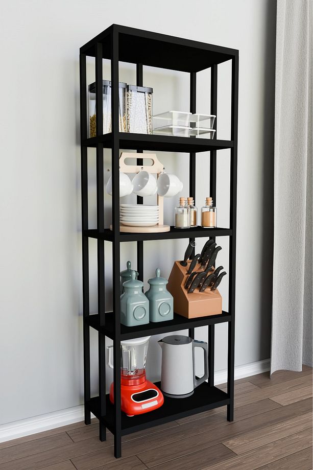Code 5 Raflı Plastik Mutfak Düzenleyici Mutfak Organizer Mutfak Rafı Mutfak Dekorasyon - 1