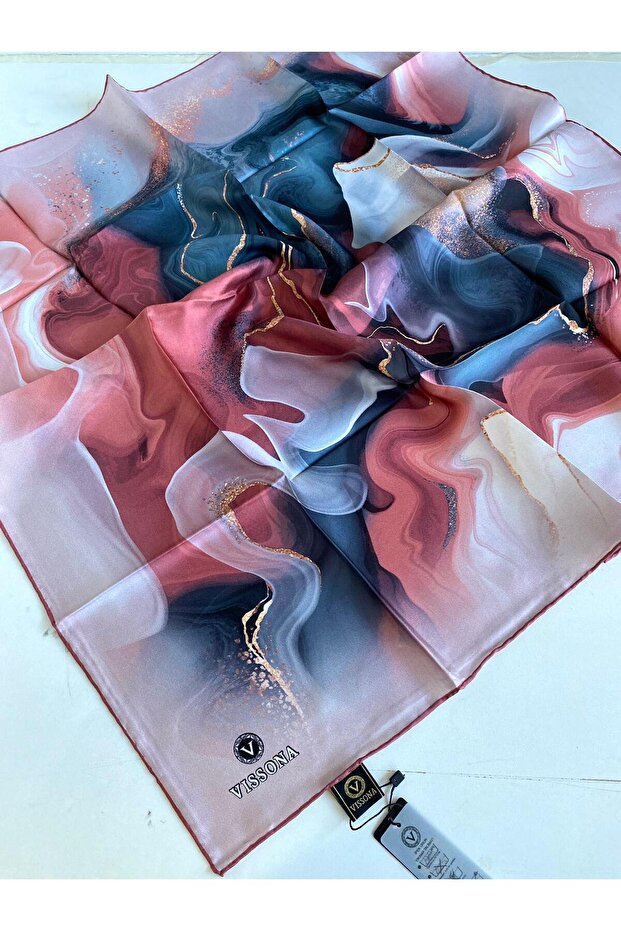Tivil Silk Scarf 50505 - 2 - 0014 - 0036 Powder Mixed Pattern