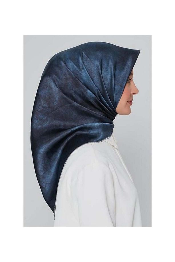 Nostalji Tivil İpek 8333-82 Lacivert Karışık Desen - 2