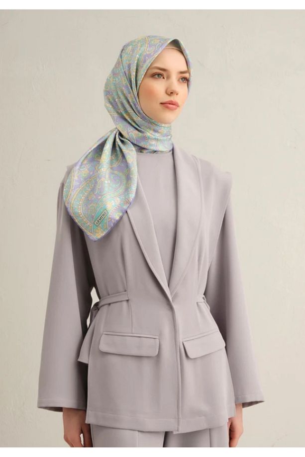 Tivil Ipek Eşarp 9304-34 Lila Karışık Desen - 1
