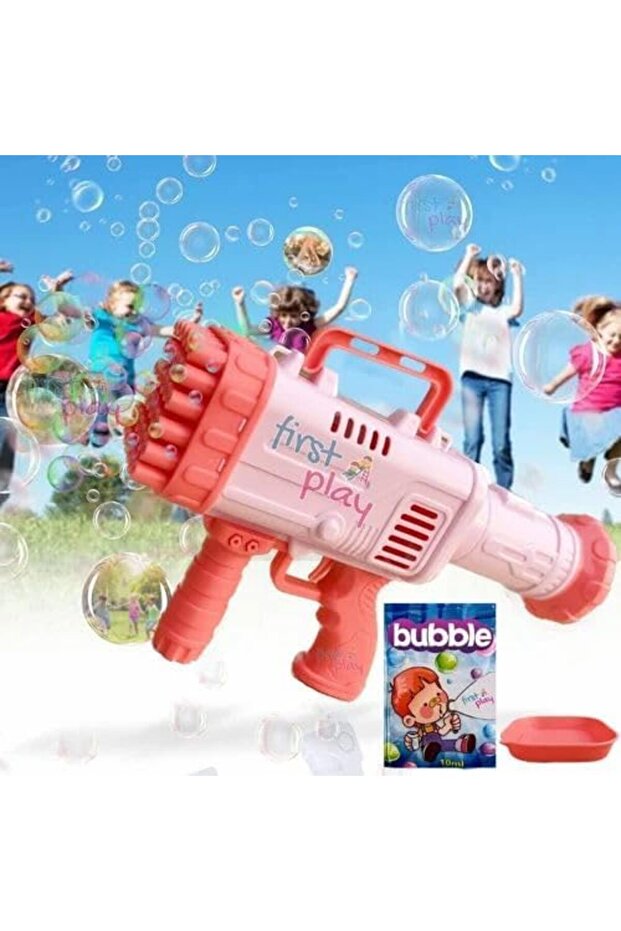 Bubble blaster Machine with 32 Nozzles and Bubble Solution, Pink - 5