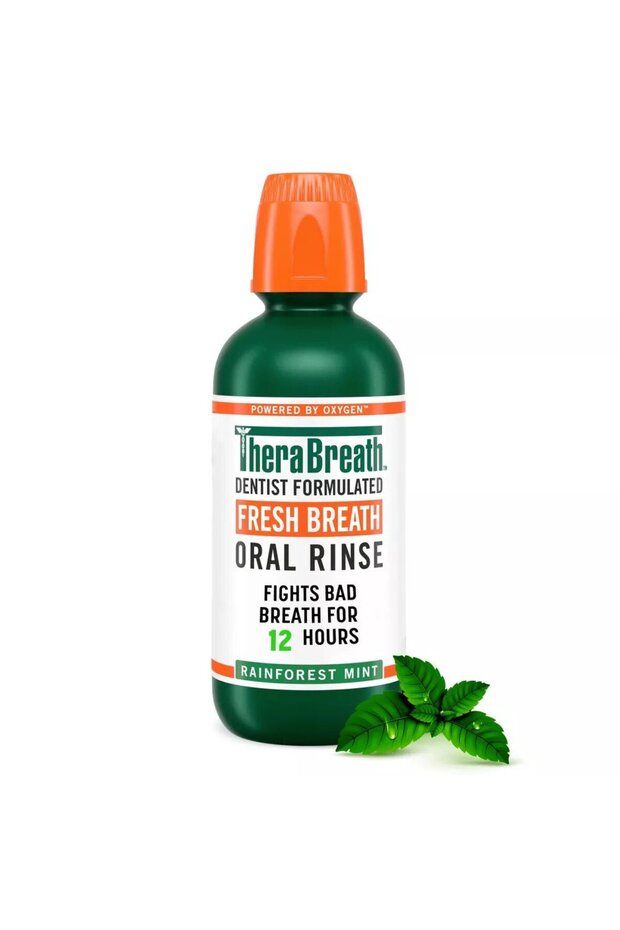Therabreath Fresh Breath Oral Rinse Rainforest Mint 16Oz