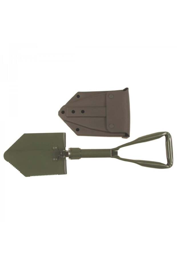 Folding shovel with hard case