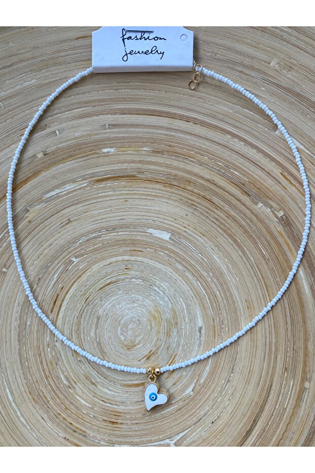 Clover and Heart Figured Bead Necklace