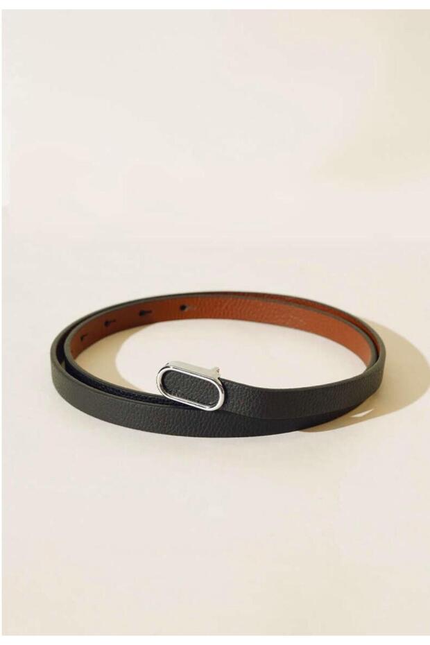 Oval Gold Buckle Thin Women's Belt,Shirt Belt,Coat Belt,Pantalon Belt