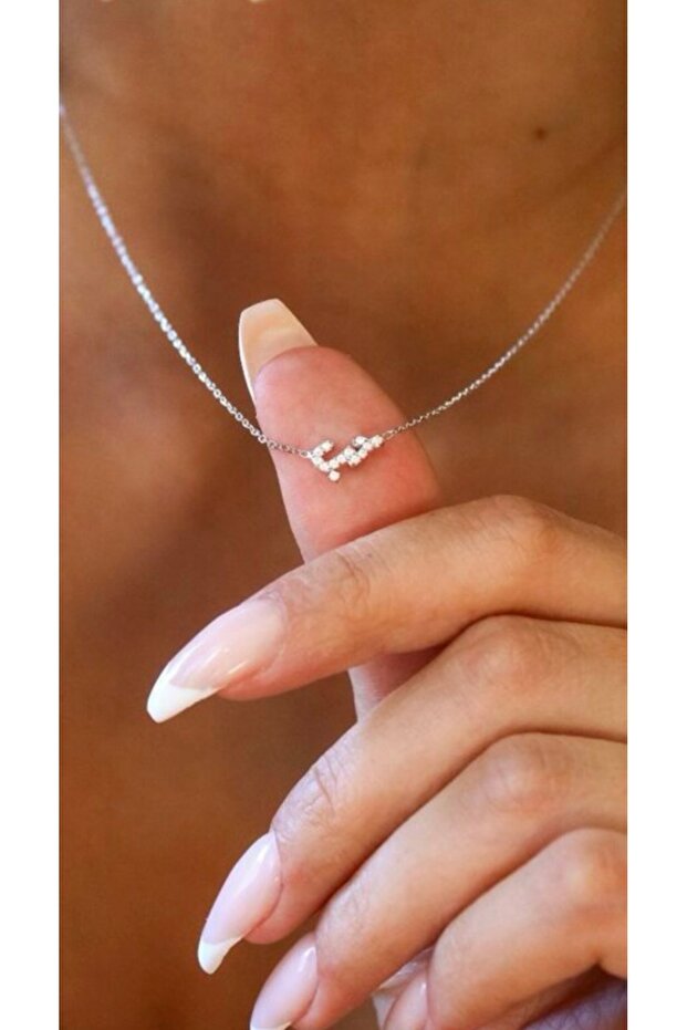 Arapça Aşk Kolye 925 Ayar Gümüş - 1