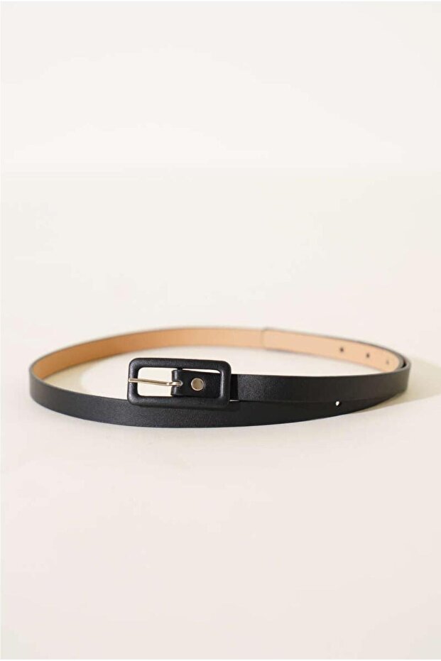 Thin Women's Belt with Plated Buckle,Coat Belt,Shirt Belt,Pantalon Belt