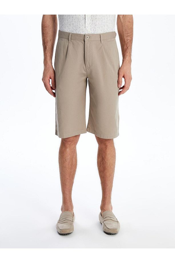 LCWAIKIKI Basic Rahat Kalıp Gabardin Erkek Bermuda Şort (S5) - 2