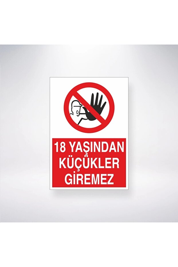 No One under 18 Can Enter Sticker 20X28 cm