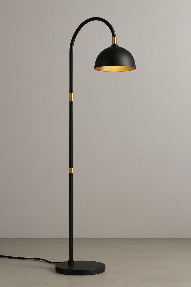 Curve Lambader Modern Dekoratif Metal Oturma Odası Çalışma Odası Zemin Lambası - 1