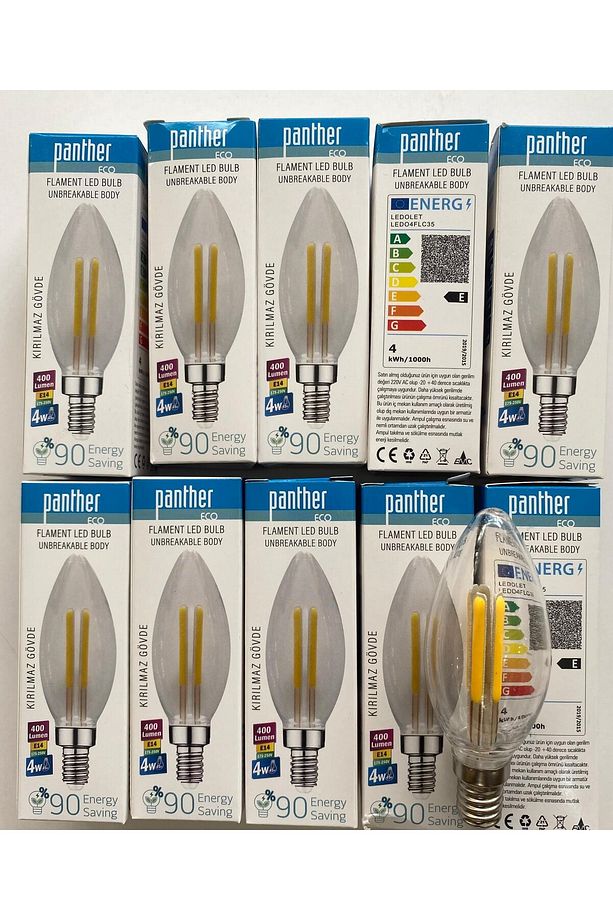 RUSTIK ERD-282 E14 220V 6W 4000K FİLAMENT LED AMPUL [ 10 ADET ] - 1