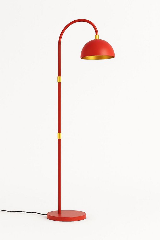 Curve Lambader Modern Dekoratif Metal Oturma Odası Çalışma Odası Zemin Lambası - 1