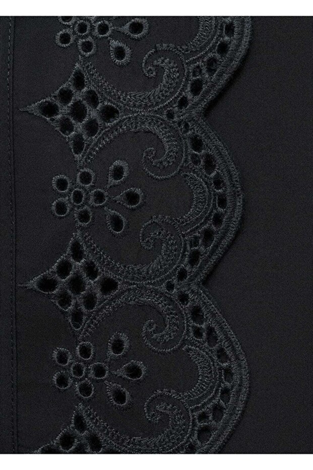 İşlemeli pamuklu etek - 6