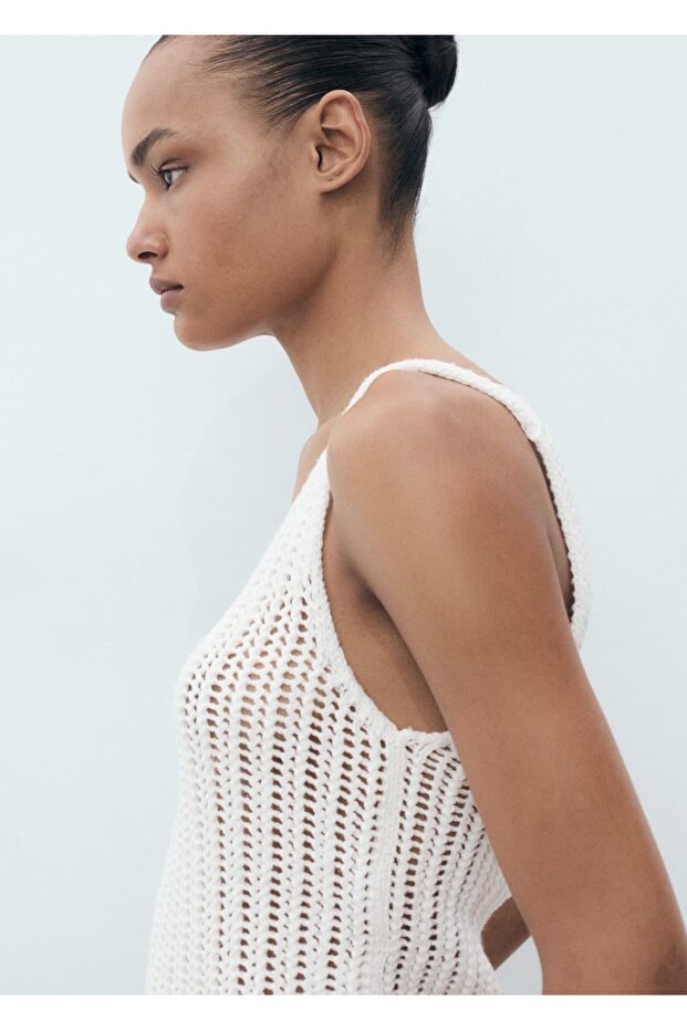 Askılı kroşe bluz - 6