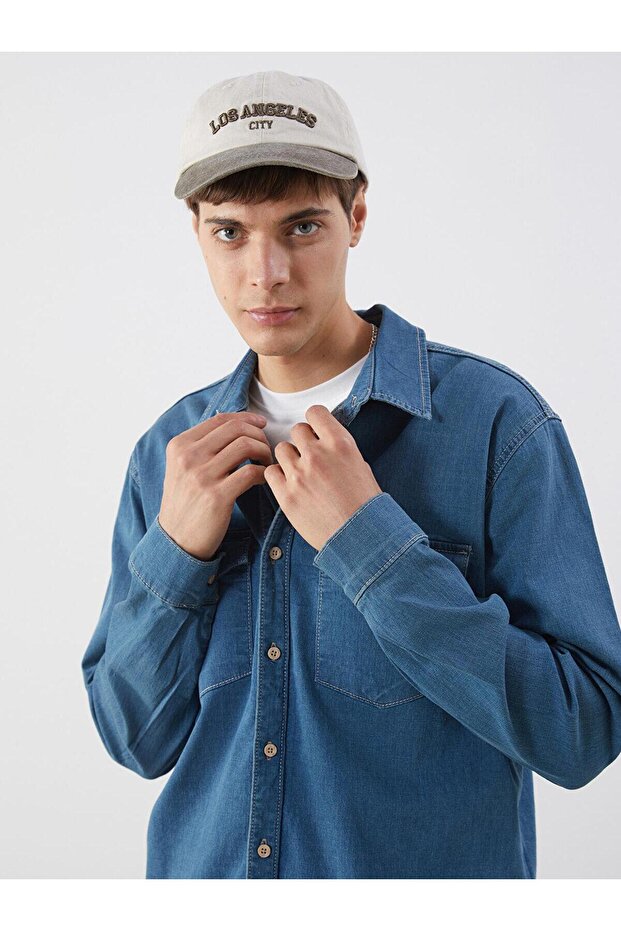 Lcw Jeans Regular Fit Long Sleeve Men's Jean Shirt (S5)
