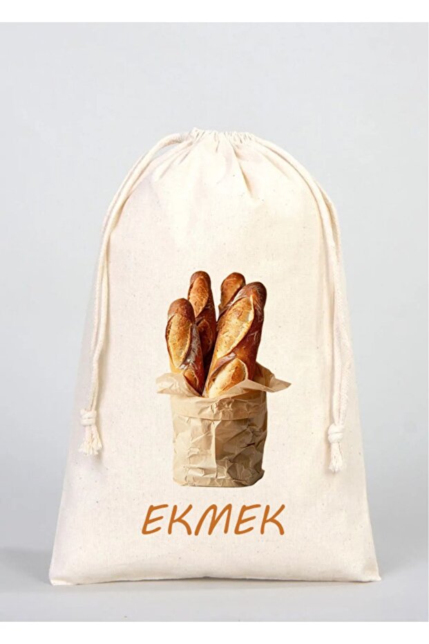 Raw Cloth Bread Bag -30 cm Width X 40 cm Length Bread Pouch Printed 2 Pcs
