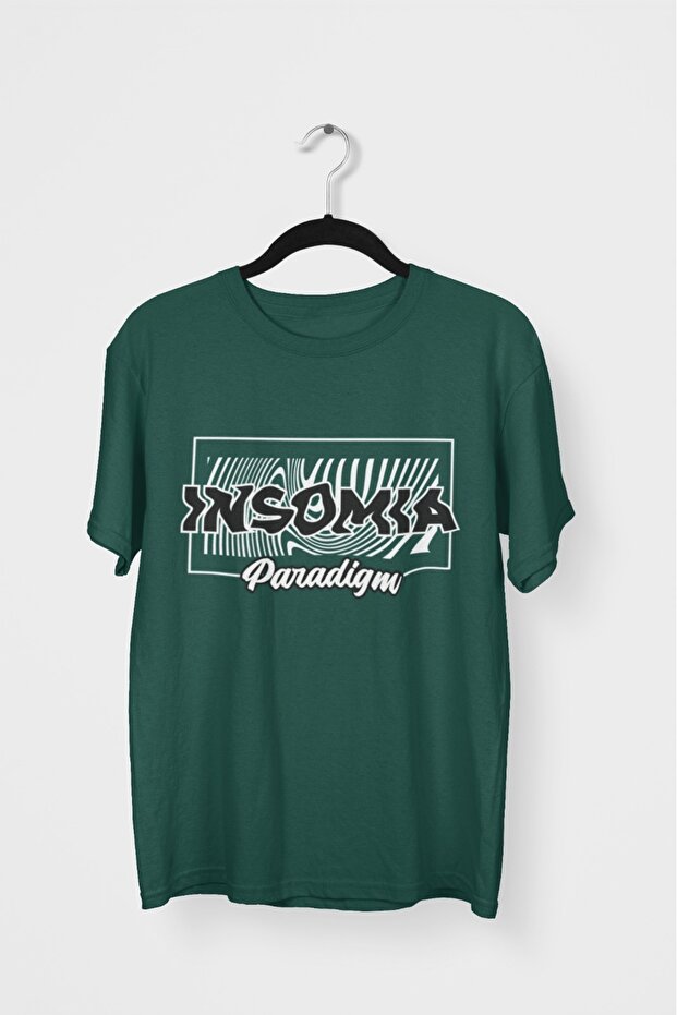 Men/Women -Insomia- Transfer Printed Round Neck Short Sleeve Tee