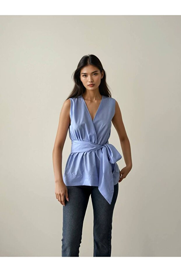 Bel Bağlamalı Bluz - 2