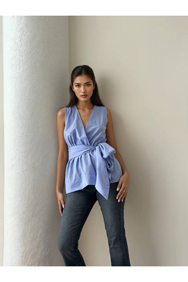 Bel Bağlamalı Bluz - 4