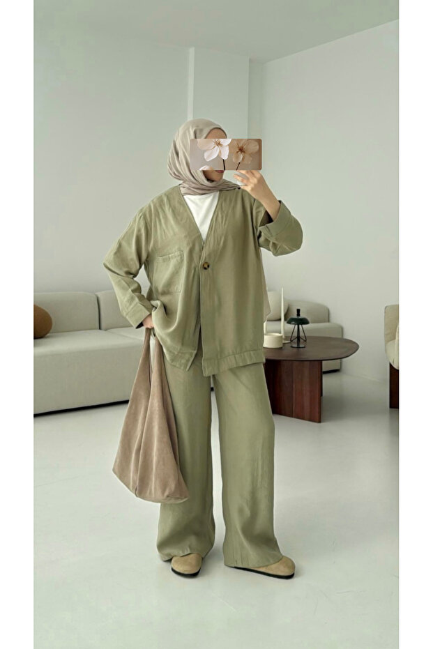 Tek Düğmeli Ceket Takım - 3