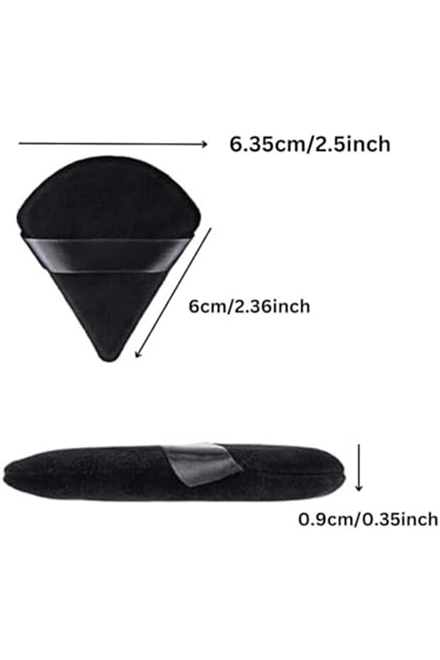 Soft Fluffy Washable Triangular Makeup Sponge with Strap (4-Pack) - 5