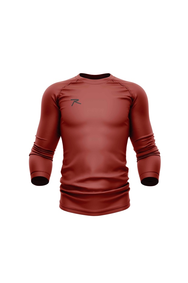 Opto Long sleeve Technical Performance Sports t-shirt, Burgundy